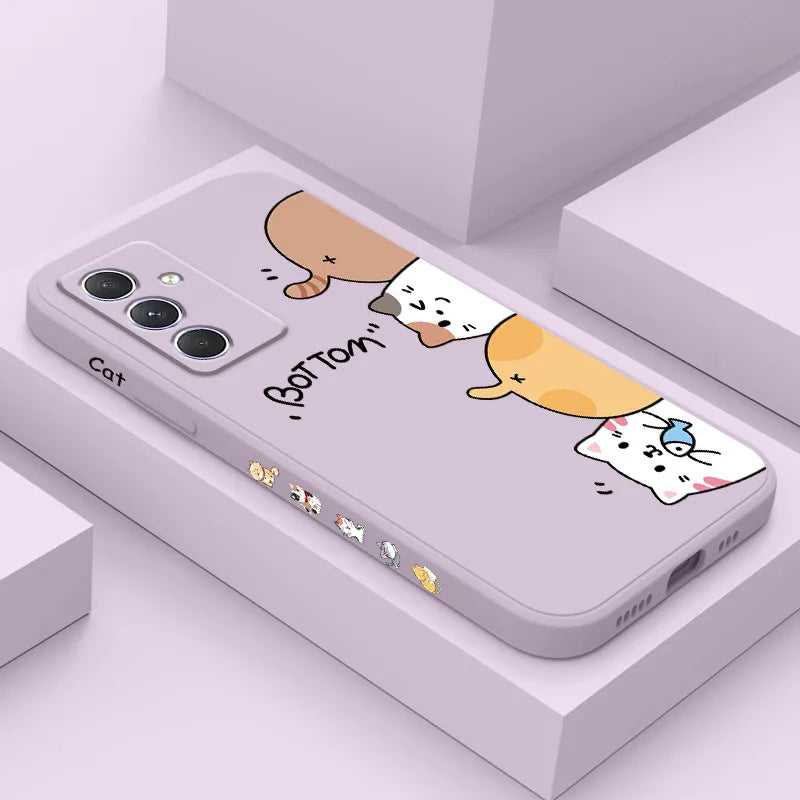 Funda d gatos para Samsung, A54, A34, A24, A14, A04, A04S, A04E, A73, A53, A33, A23, A13, A03, A72, A52, A52S, A32, A22, A12, A71, A51, 4G, 5G