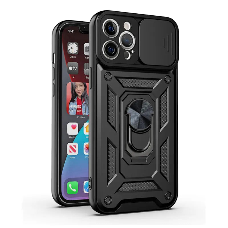 Funda de armadura a prueba de golpes para iPhone, funda de teléfono a prueba de golpes para iphone 15, 14, 13, 12, 11 Pro Max, Mini soporte para coche, Xs, XR, XsMax, 7, 8 Plus, SE2020