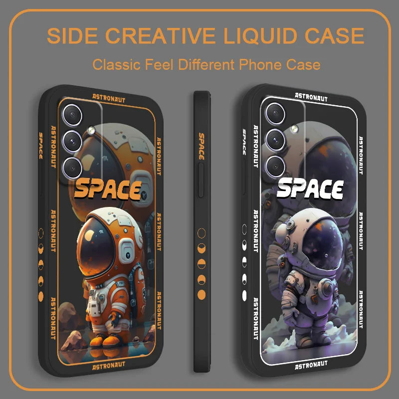 Funda de astronauta espacial para Samsung, A54, A34, A24, A14, A04, A04S, A04E, A73, A53, A33, A23, A13, A03, A72, A52, A52S, A32, A22, A12, A71, A51, 4G, 5G