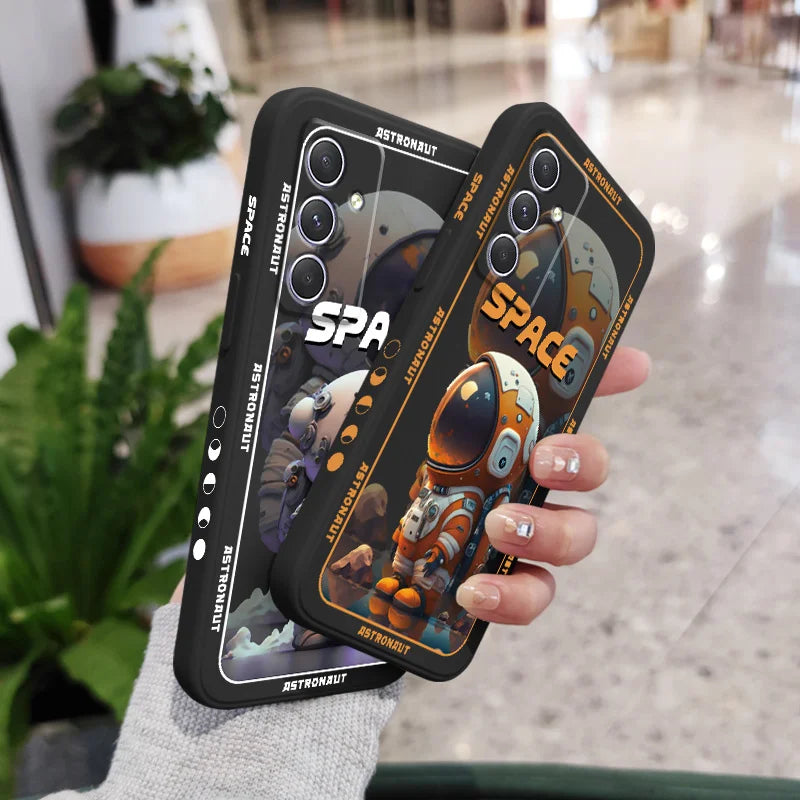 Funda de astronauta espacial para Samsung, A54, A34, A24, A14, A04, A04S, A04E, A73, A53, A33, A23, A13, A03, A72, A52, A52S, A32, A22, A12, A71, A51, 4G, 5G