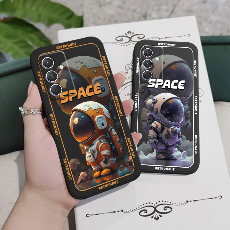 Funda de astronauta espacial para Samsung, A54, A34, A24, A14, A04, A04S, A04E, A73, A53, A33, A23, A13, A03, A72, A52, A52S, A32, A22, A12, A71, A51, 4G, 5G