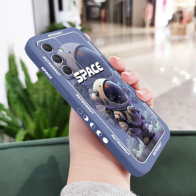 Funda de astronauta espacial para Samsung, A54, A34, A24, A14, A04, A04S, A04E, A73, A53, A33, A23, A13, A03, A72, A52, A52S, A32, A22, A12, A71, A51, 4G, 5G