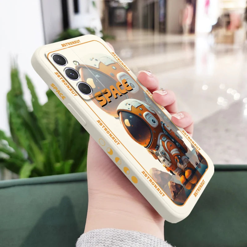 Funda de astronauta espacial para Samsung, A54, A34, A24, A14, A04, A04S, A04E, A73, A53, A33, A23, A13, A03, A72, A52, A52S, A32, A22, A12, A71, A51, 4G, 5G