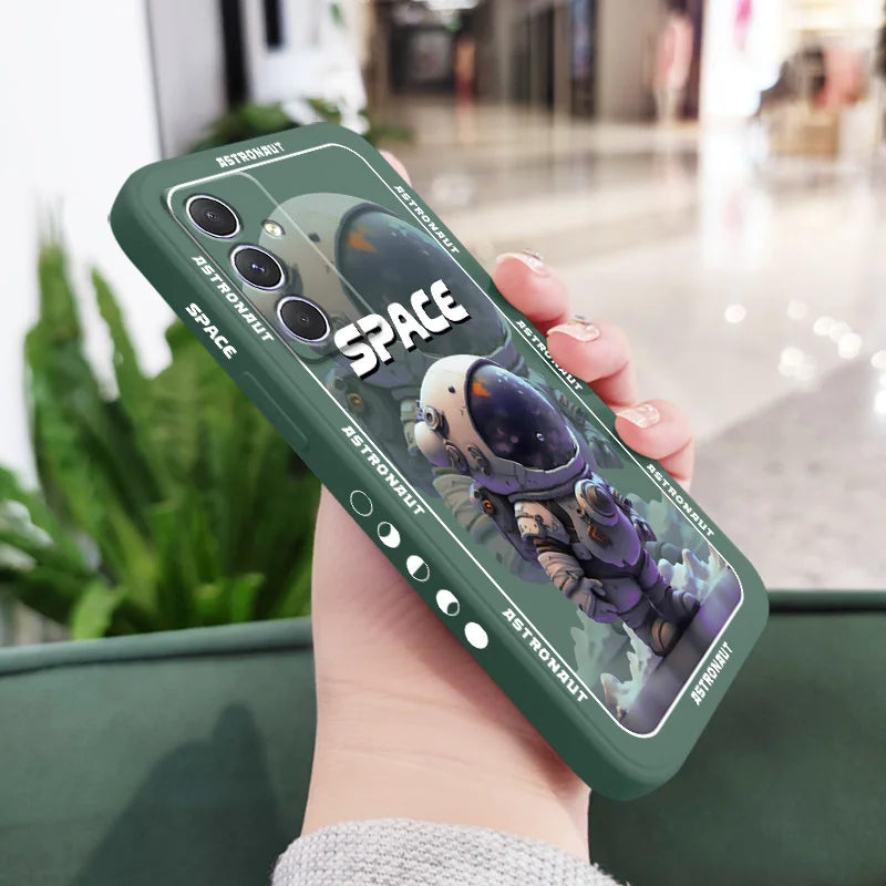 Funda de astronauta espacial para Samsung, A54, A34, A24, A14, A04, A04S, A04E, A73, A53, A33, A23, A13, A03, A72, A52, A52S, A32, A22, A12, A71, A51, 4G, 5G