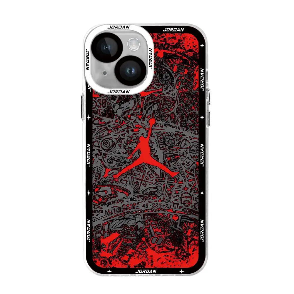 Funda de baloncesto con número 23 para Apple iPhone, 15, 11, 7, 6s, 14 Pro, XR, 15 Plus, 13 Pro Max, 8, 12 Mini, X, XS, SE, bolsa suave transparente