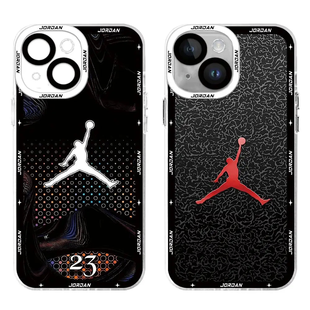 Funda de baloncesto con número 23 para Apple iPhone, 15, 11, 7, 6s, 14 Pro, XR, 15 Plus, 13 Pro Max, 8, 12 Mini, X, XS, SE, bolsa suave transparente