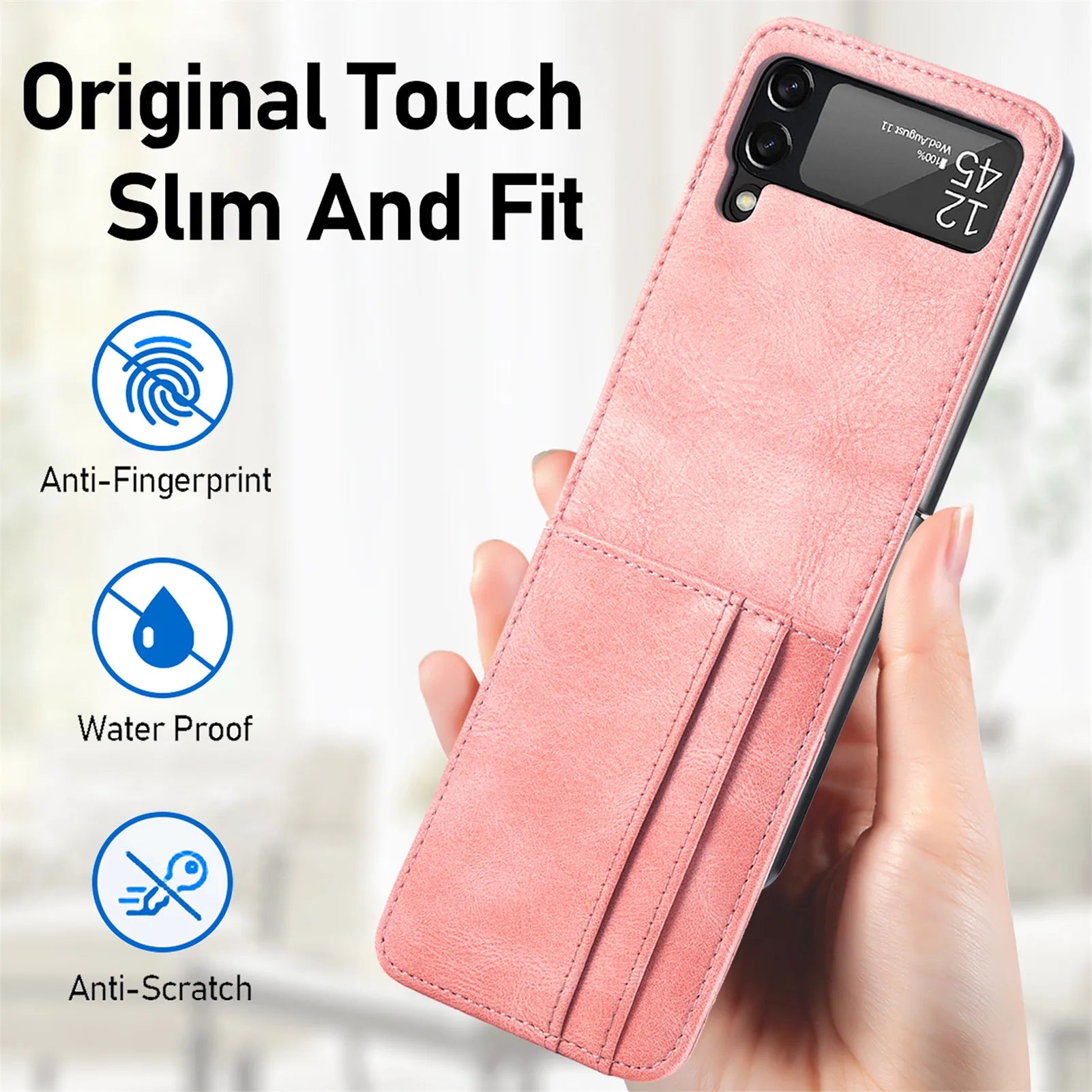 Funda de cuero para Samsung Galaxy Z Flip 3 5 Flip5 Flip4 Flip3 5G Flip 4 2 flip2