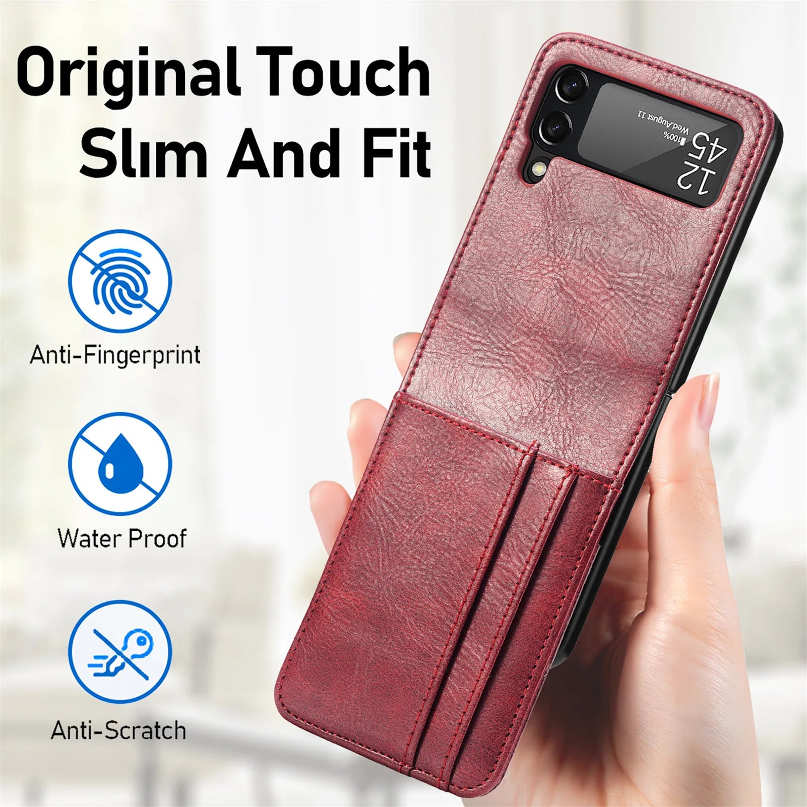 Funda de cuero para Samsung Galaxy Z Flip 3 5 Flip5 Flip4 Flip3 5G Flip 4 2 flip2