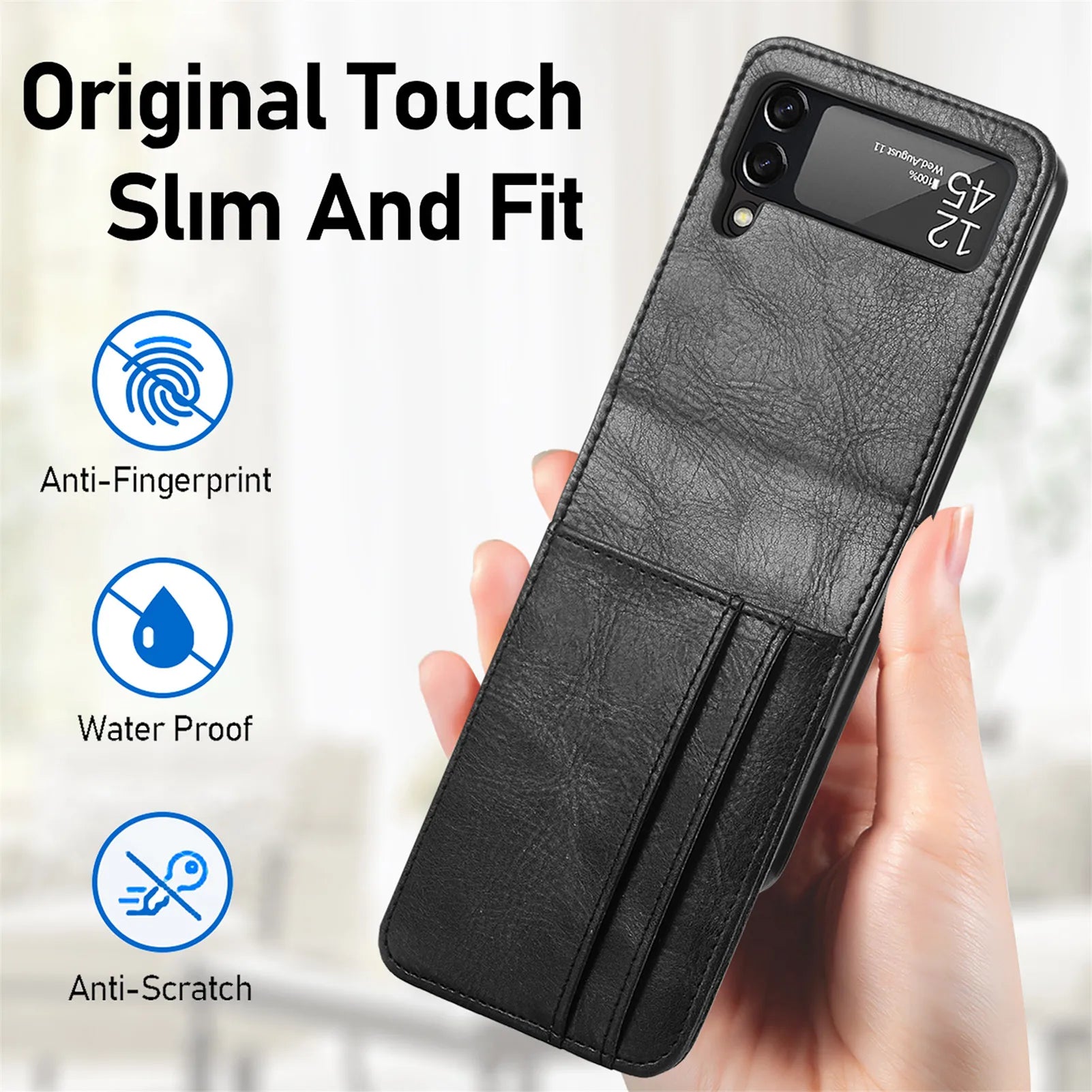 Funda de cuero para Samsung Galaxy Z Flip 3 5 Flip5 Flip4 Flip3 5G Flip 4 2 flip2