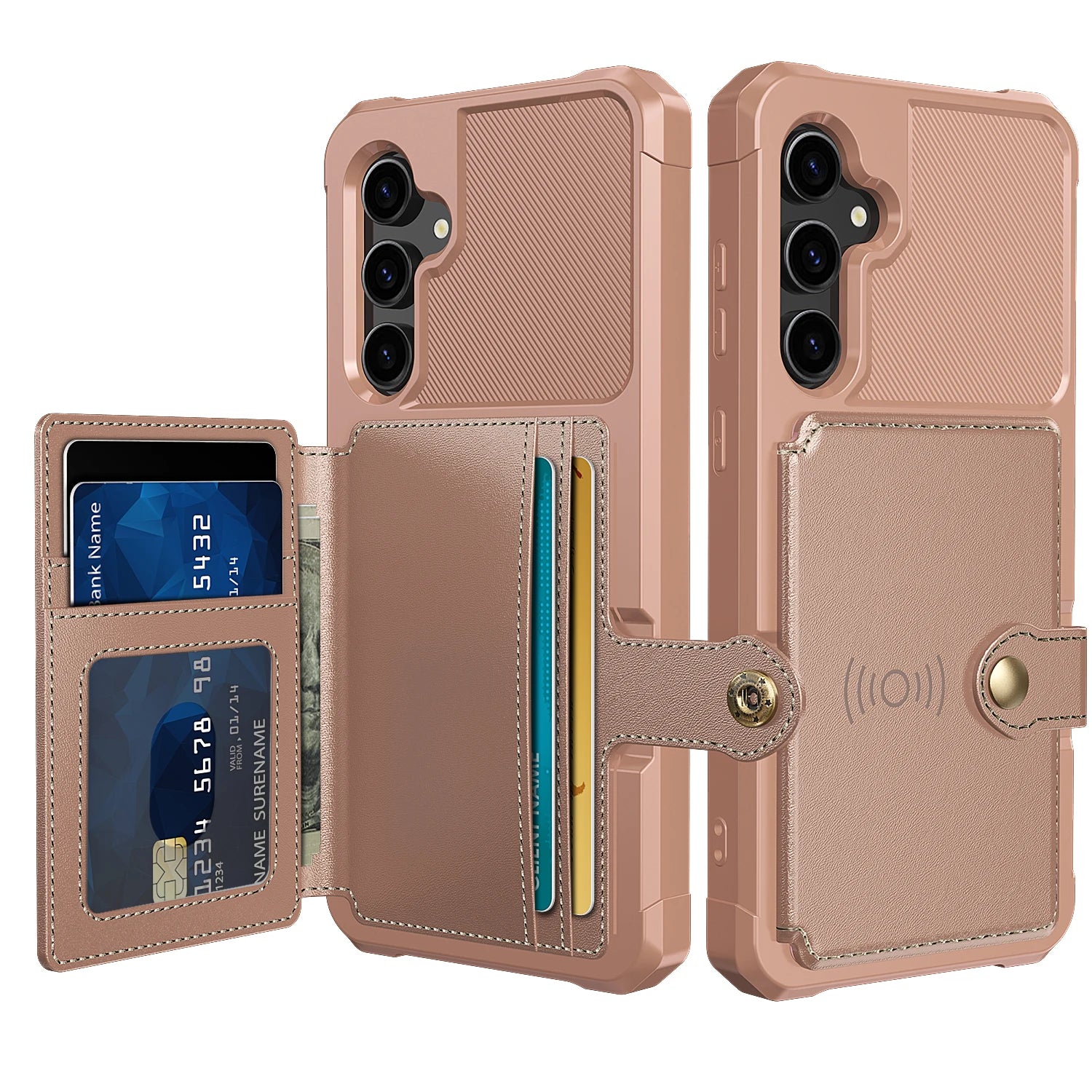 Funda de TPU para tarjetas magnéticas, cartera para Samsung A54, A14, A34, A13, A23, A33, A53, A73, A52, A72, S20 Plus, S23, S21 Ultra, S22