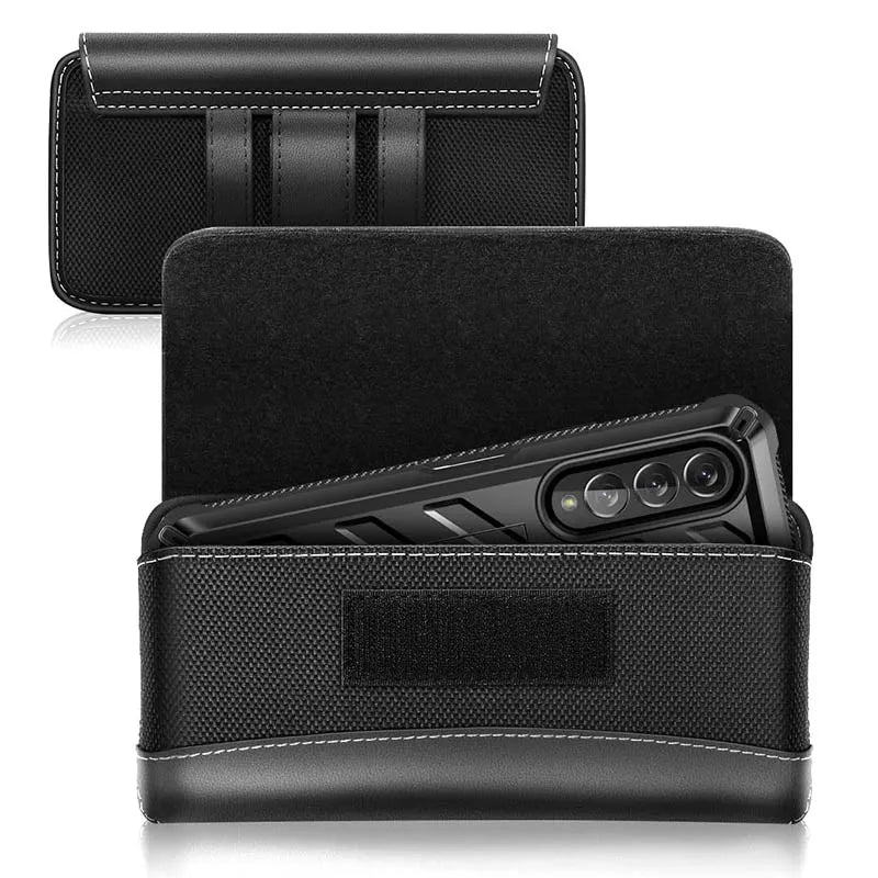 Funda de Cuero PU Resistente al Desgaste para Samsung Galaxy Z Fold 5 / Z Fold 4 / Z Fold 3, y iPhone 14 Pro Max