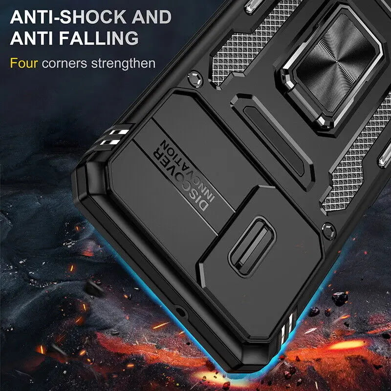 Funda ARMOR con protector de cámara deslizante para Samsung Galaxy