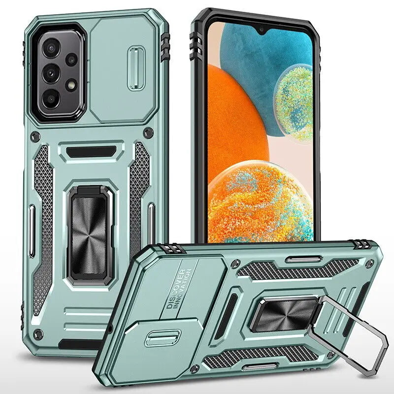 Funda ARMOR con protector de cámara deslizante para Samsung Galaxy