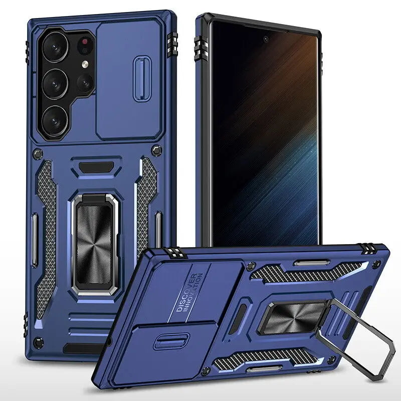 Funda ARMOR con protector de cámara deslizante para Samsung Galaxy