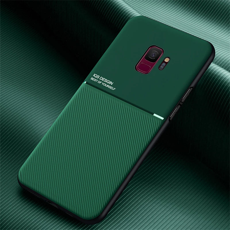 Funda de silicona para teléfono móvil, carcasa trasera magnética para Samsung Galaxy S9 Plus, S 9 Plus