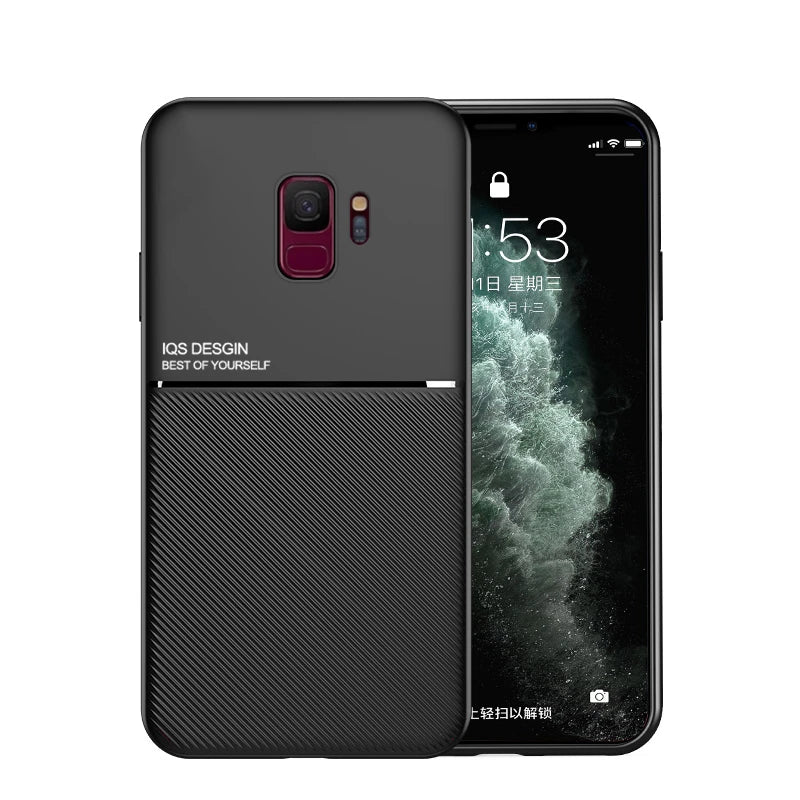 Funda de silicona para teléfono móvil, carcasa trasera magnética para Samsung Galaxy S9 Plus, S 9 Plus