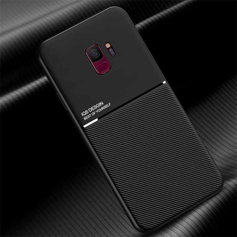 Funda de silicona para teléfono móvil, carcasa trasera magnética para Samsung Galaxy S9 Plus, S 9 Plus