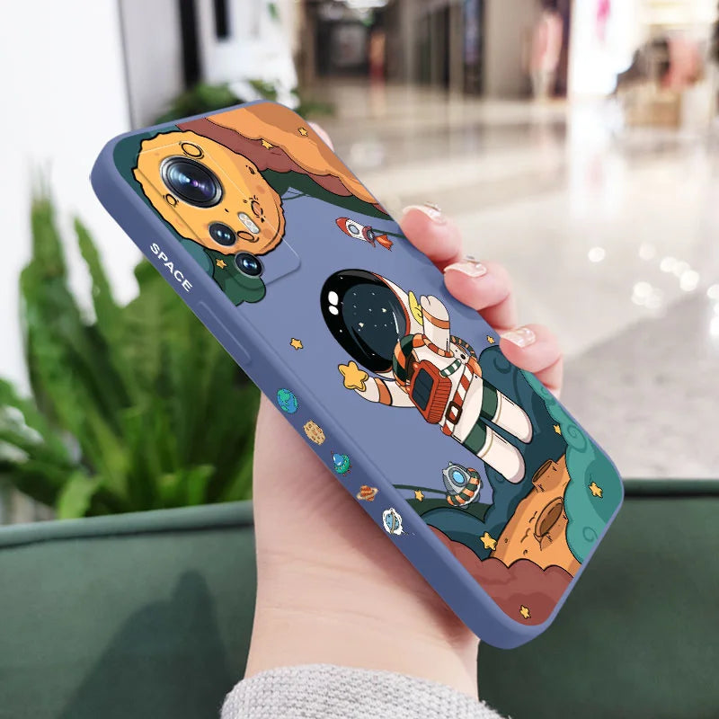 Funda de Teléfono Hello Astronaut para Xiaomi Mi 13, 13T, 12, 11 Ultra, 10, 9, 12T, 11T, 10T, 9T Pro Lite, Poco F5, F4, X4, M4, F3, X3 Pro 4G 5G GT: Diseño Divertido y Protección Confiable