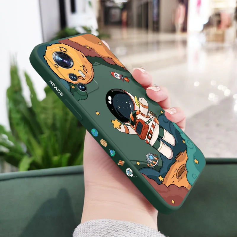 Funda de Teléfono Hello Astronaut para Xiaomi Mi 13, 13T, 12, 11 Ultra, 10, 9, 12T, 11T, 10T, 9T Pro Lite, Poco F5, F4, X4, M4, F3, X3 Pro 4G 5G GT: Diseño Divertido y Protección Confiable