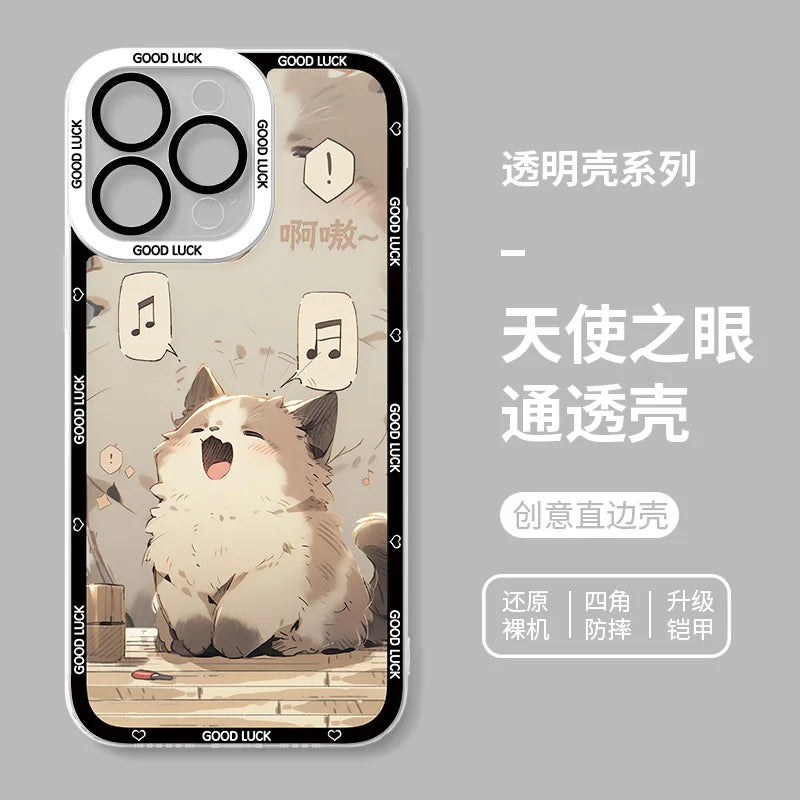 Funda de Teléfono con diseño de Gato para iPhone