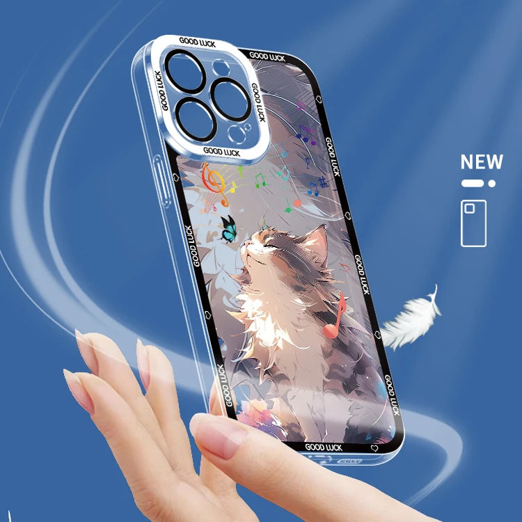 Funda de Teléfono con diseño de Gato para iPhone