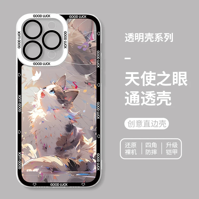 Funda de Teléfono con diseño de Gato para iPhone