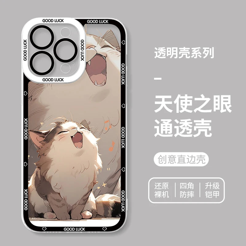 Funda de Teléfono con diseño de Gato para iPhone