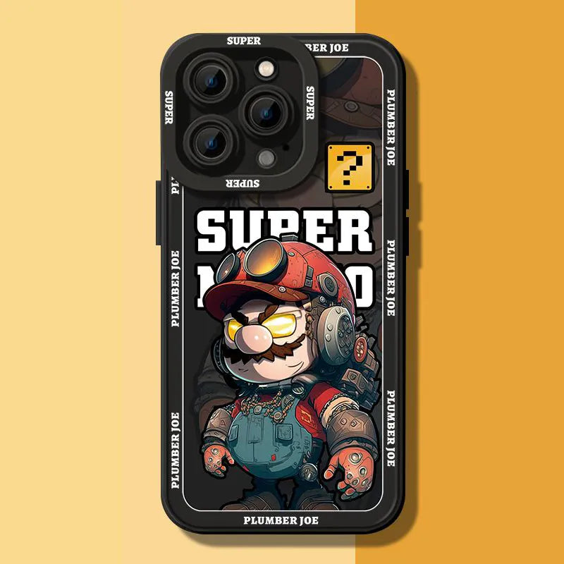 Funda S.Mario  trasera dura de silicona para iPhone 14, 13, 12, 11 Pro Max, 14Plus, 14Pro, X, XR, XS, 7, 8 Plus