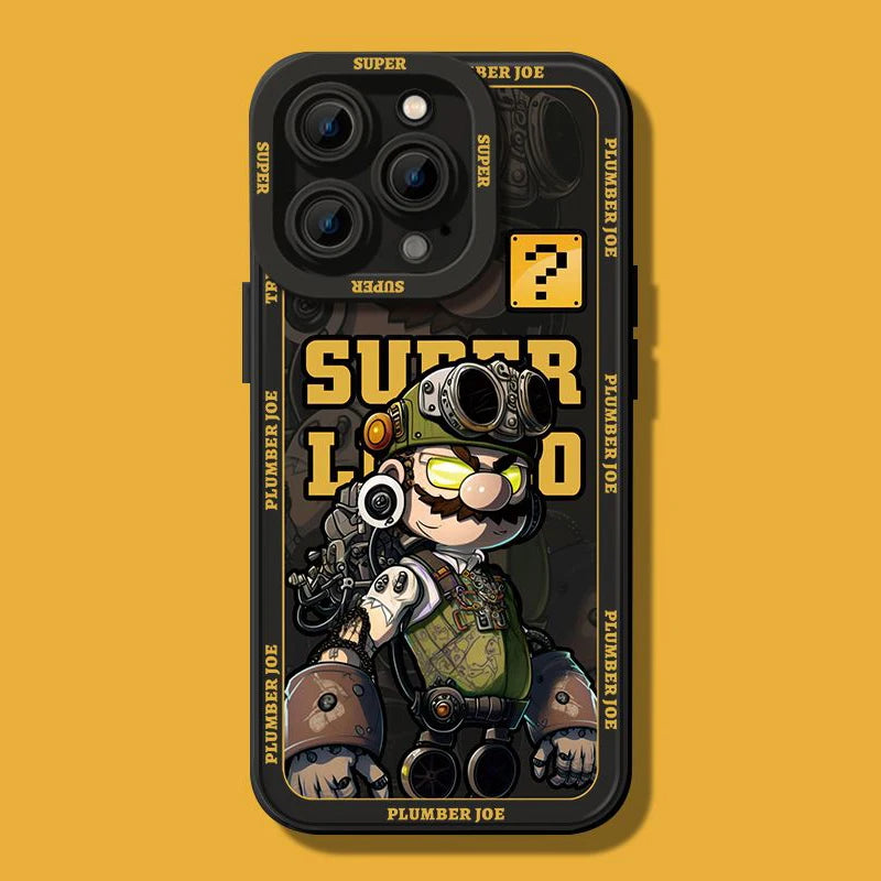 Funda S.Mario  trasera dura de silicona para iPhone 14, 13, 12, 11 Pro Max, 14Plus, 14Pro, X, XR, XS, 7, 8 Plus