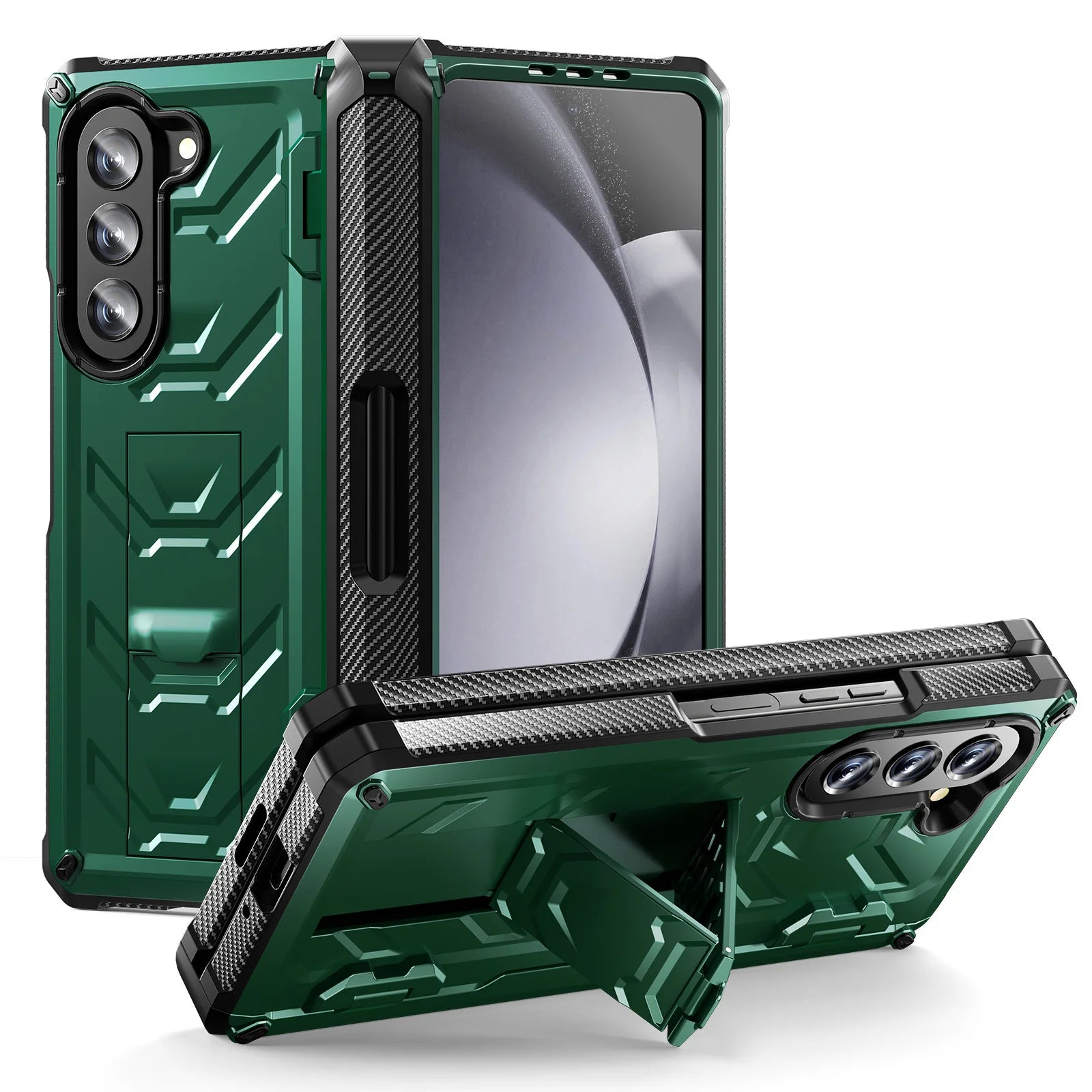 Funda de teléfono armor  para Samsung Galaxy Z Fold 5 4 3 Fold5 Fold4 Fold3 5G con soporte para bolígrafo y protector de pantalla