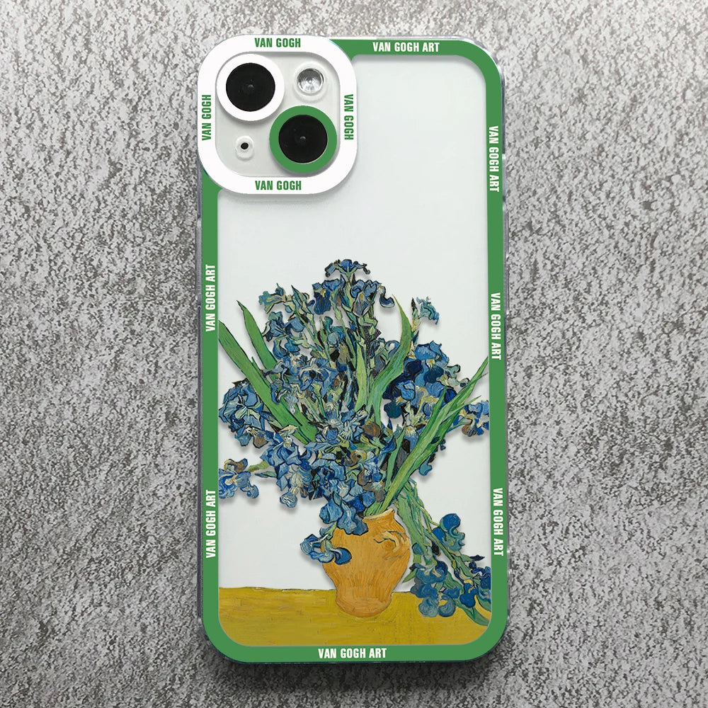 Funda  Arte Van Gogh para iPhone 14, 13, 12, 11 Pro Max, Mini, XS, X, XR, SE, 7, 8 Plus