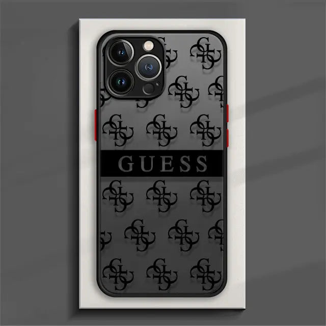 Funda de Teléfono Mate para Xiaomi Redmi Note 12, 11 Pro, 11T, 9S, 10, 8, 7, 9A, 9C, K40: Protección y Estilo con Marca de Moda G-UESS