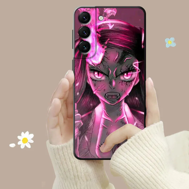 Funda Demon Slayer para Samsung Galaxy S23, S22, S21, S20 FE Ultra, S10, S9, S8 Plus, Note 20, Ultra 10Plus