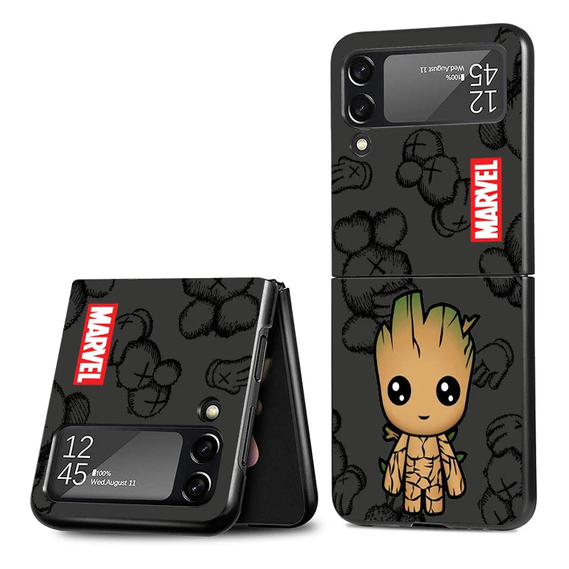 Funda de teléfono para Samsung Galaxy Z Flip 5 Z Flip 4 ZFlip ZFlip3 Z Flip 3 5G ZFlip4 Flip4 Flip3 Marvel Ironman Venom