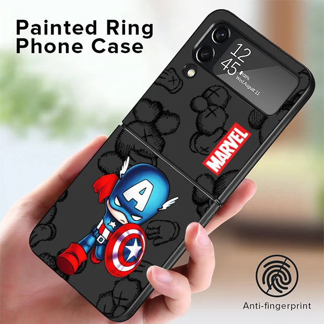 Funda de teléfono para Samsung Galaxy Z Flip 5 Z Flip 4 ZFlip ZFlip3 Z Flip 3 5G ZFlip4 Flip4 Flip3 Marvel Ironman Venom