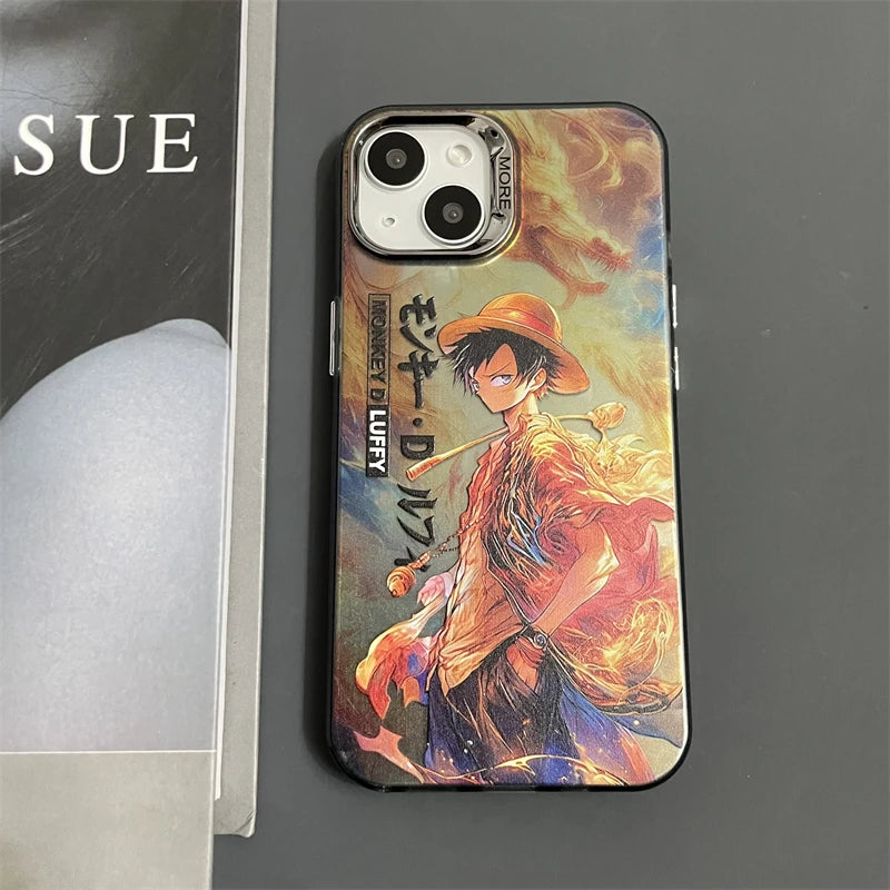 Funda anime one piece para iPhone, 15, 14, 13, 12, 11 Pro Max Plus