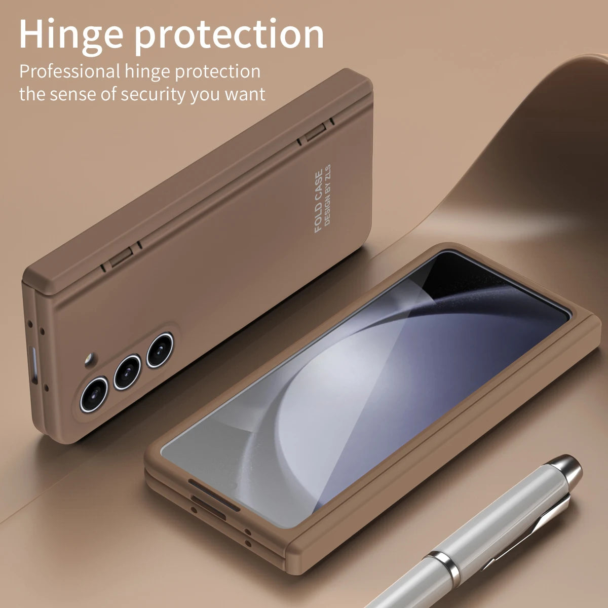 Funda dura de PC para teléfono Samsung Galaxy Z Fold 5, protección de bisagra, a prueba de golpes con Protector de pantalla para Z Fold5