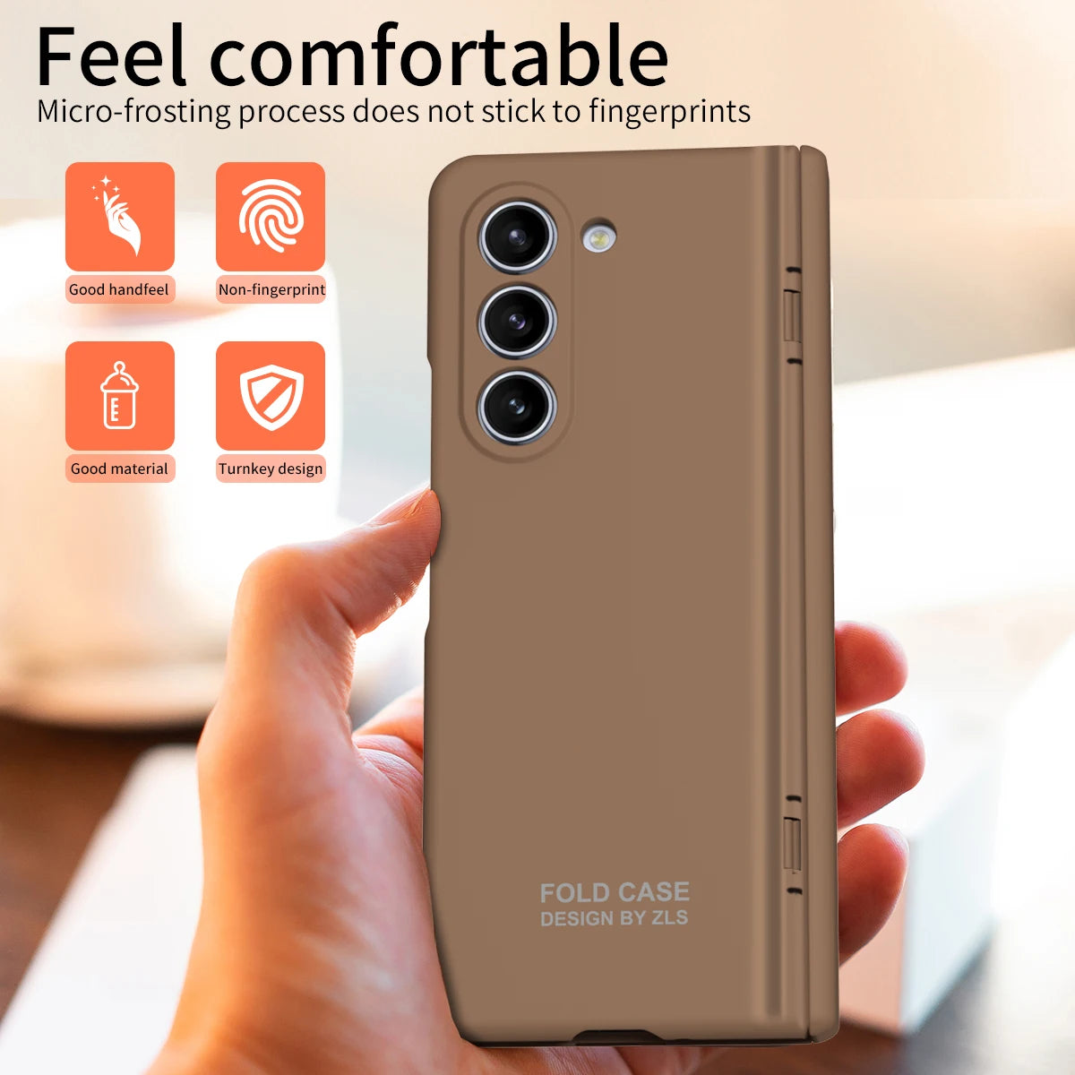 Funda dura de PC para teléfono Samsung Galaxy Z Fold 5, protección de bisagra, a prueba de golpes con Protector de pantalla para Z Fold5