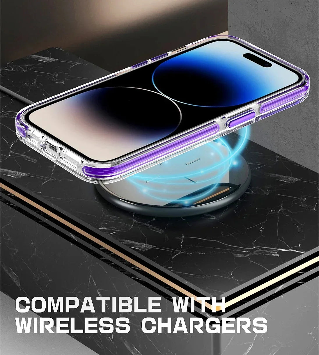 Funda magnética de carga inalámbrica para iPhone 15, 14, 13, 12, 11PROMAX, TPU transparente, combinación suave y dura, Magsafe