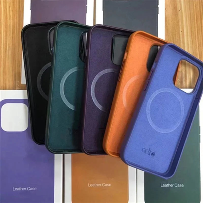 Funda magnética de cuero para iPhone para iPhone 15