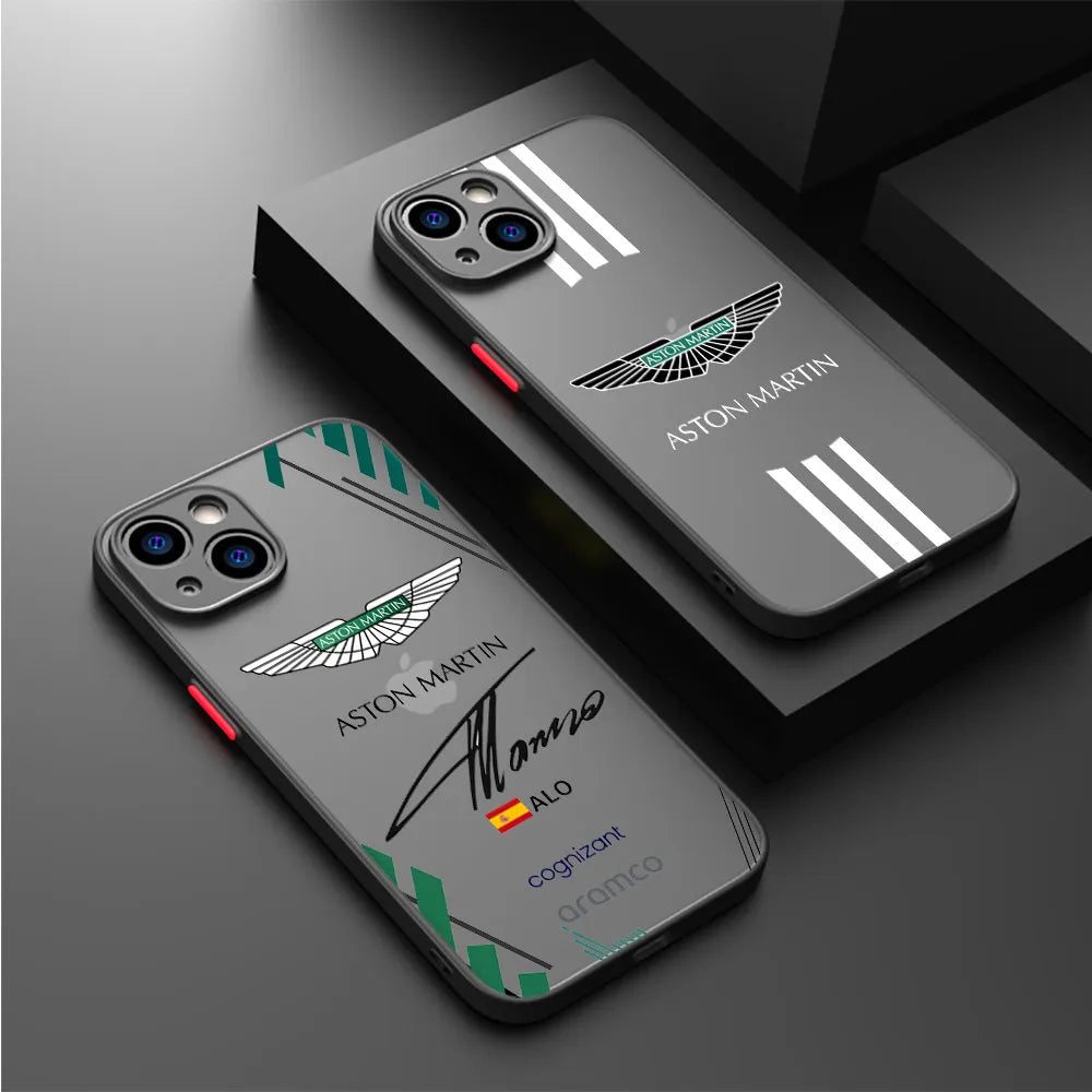 Funda mate a-aston-martin cars para iPhone XR 8 Plus XS X 7 6S SE 14 Pro Max 12 Mini 11 Pro 15 13 6 XS Max 12 Pro, fundas de TPU