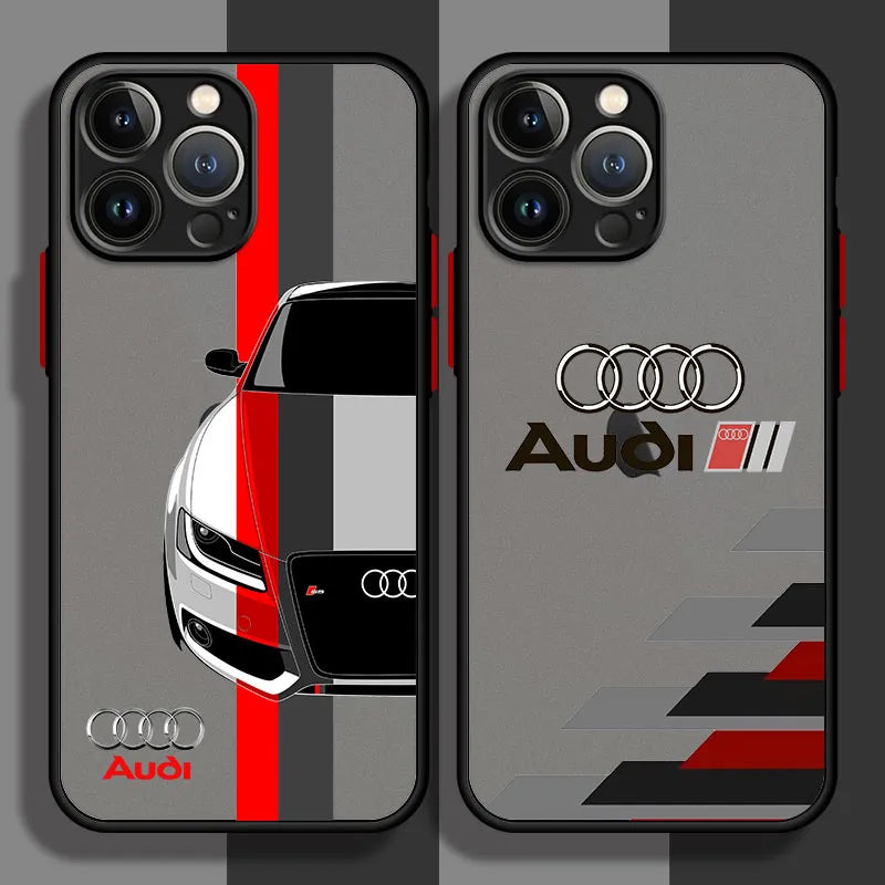 Funda mate RS6-Audi para Apple iPhone 14 Plus, 13 Mini, 12, 11 Pro Max, X, XS, XR, 7, 8, SE2022