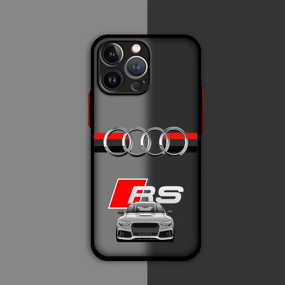 Funda mate RS6-Audi para Apple iPhone 14 Plus, 13 Mini, 12, 11 Pro Max, X, XS, XR, 7, 8, SE2022