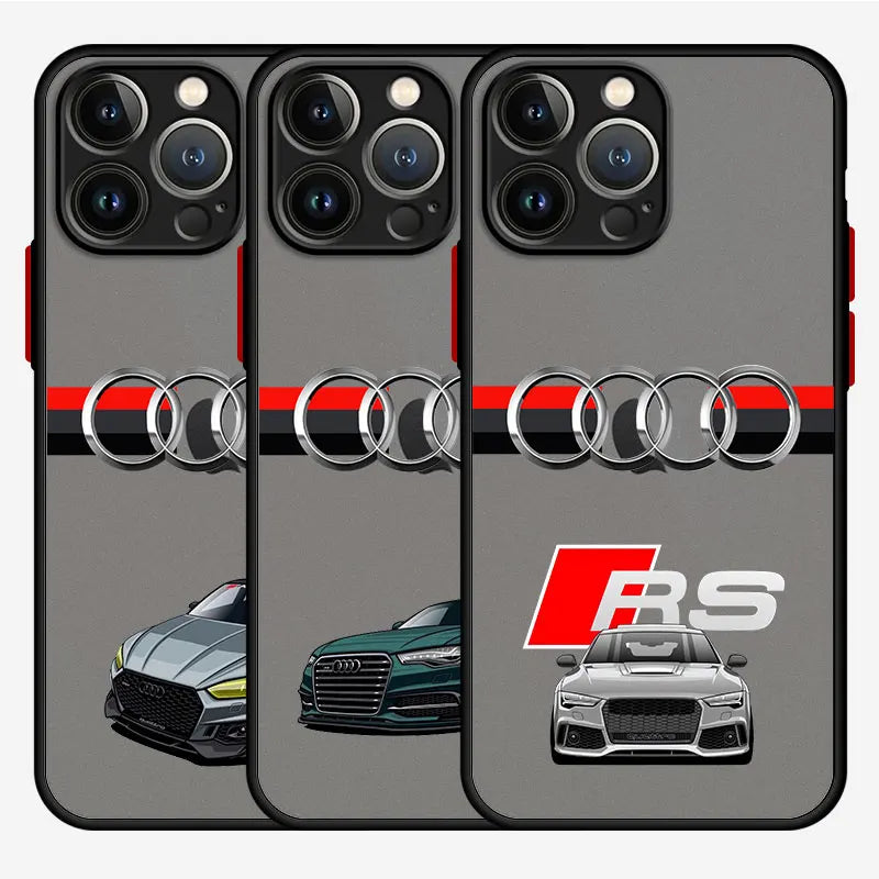 Funda mate RS6-Audi para Apple iPhone 14 Plus, 13 Mini, 12, 11 Pro Max, X, XS, XR, 7, 8, SE2022