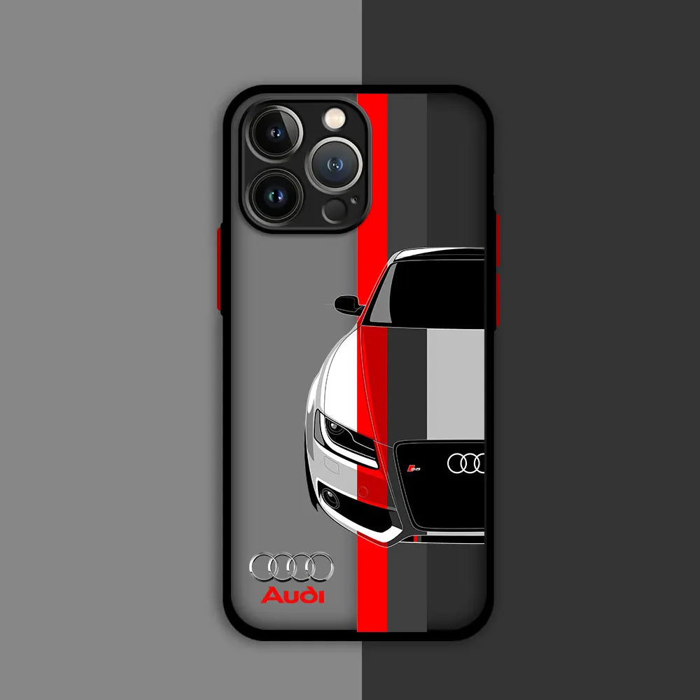 Funda mate RS6-Audi para Apple iPhone 14 Plus, 13 Mini, 12, 11 Pro Max, X, XS, XR, 7, 8, SE2022