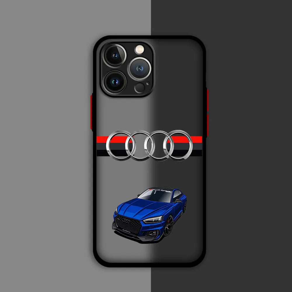 Funda mate RS6-Audi para Apple iPhone 14 Plus, 13 Mini, 12, 11 Pro Max, X, XS, XR, 7, 8, SE2022