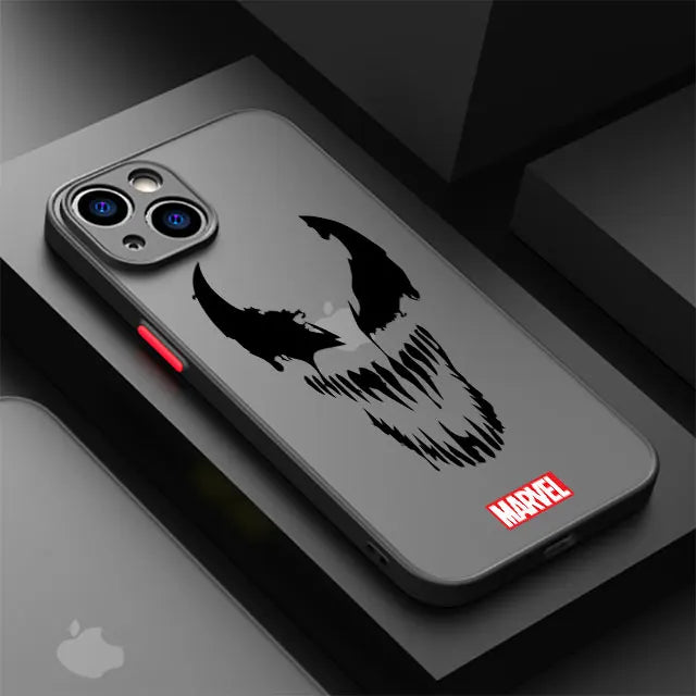 Funda para Apple iPhone 12 Mini 8 Plus 15 Pro 13 7 6S XS X XR SE 11 Pro 14 Pro Max cubierta dura PC de lujo Marvel Spiderman Ironman