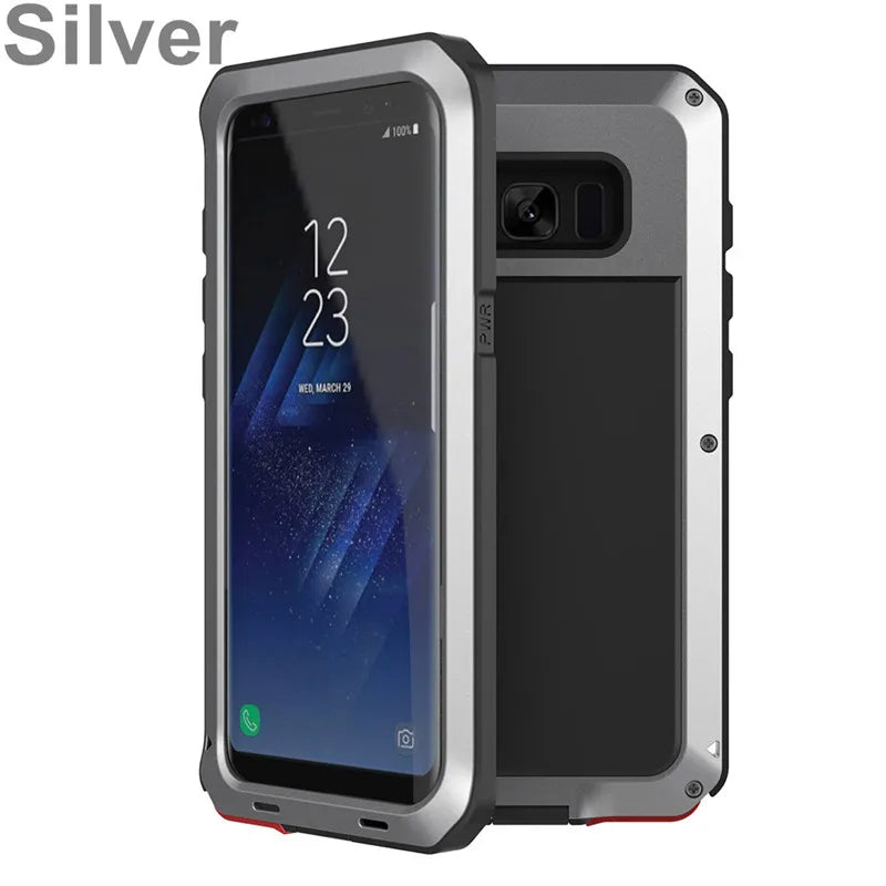 Funda Protectora de Metal para Samsung Galaxy - Armadura premium, Resistente a Prueba de Golpes