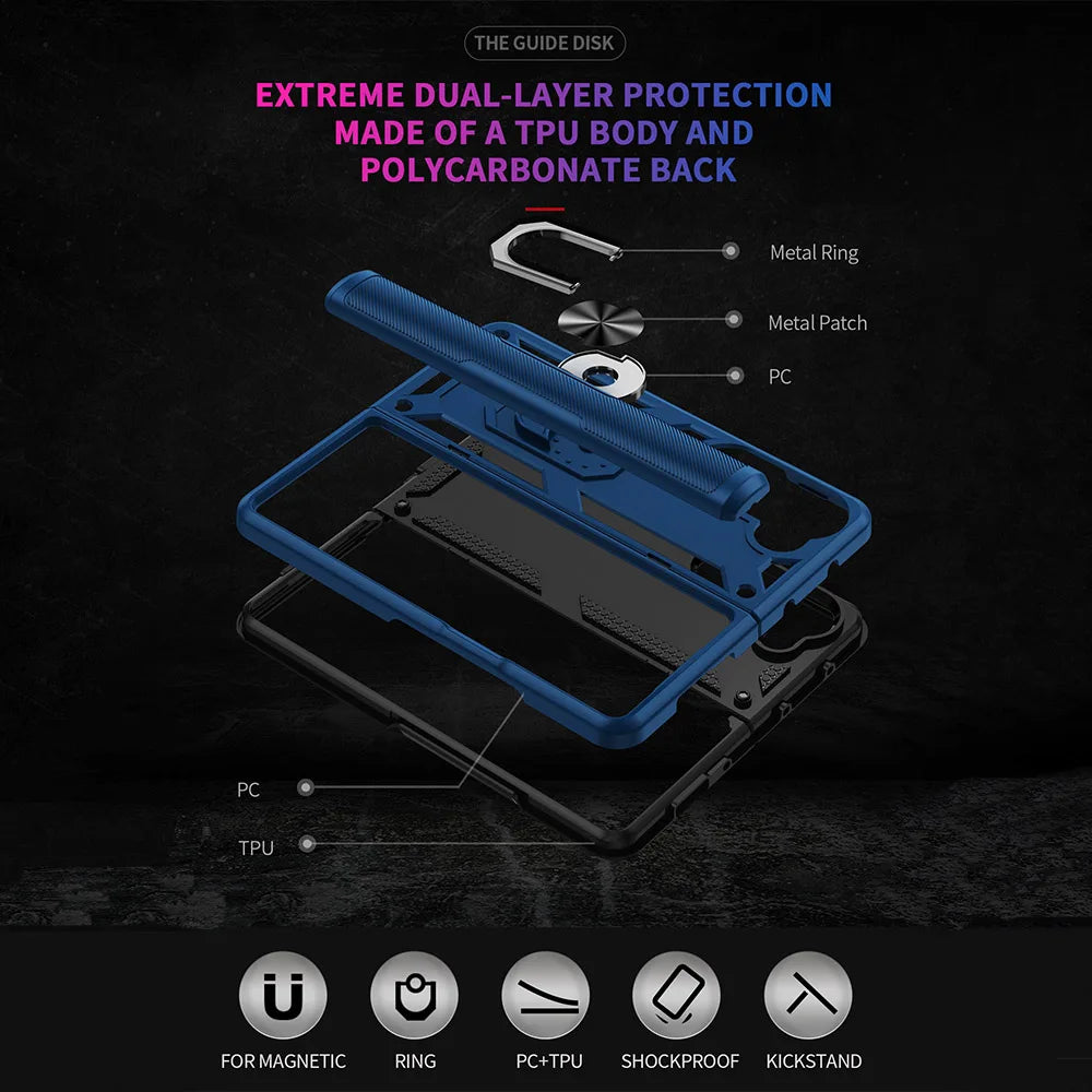 Funda Rígida de Grado Militar para Samsung Galaxy Z Fold5 5G - Protectora y Funcional