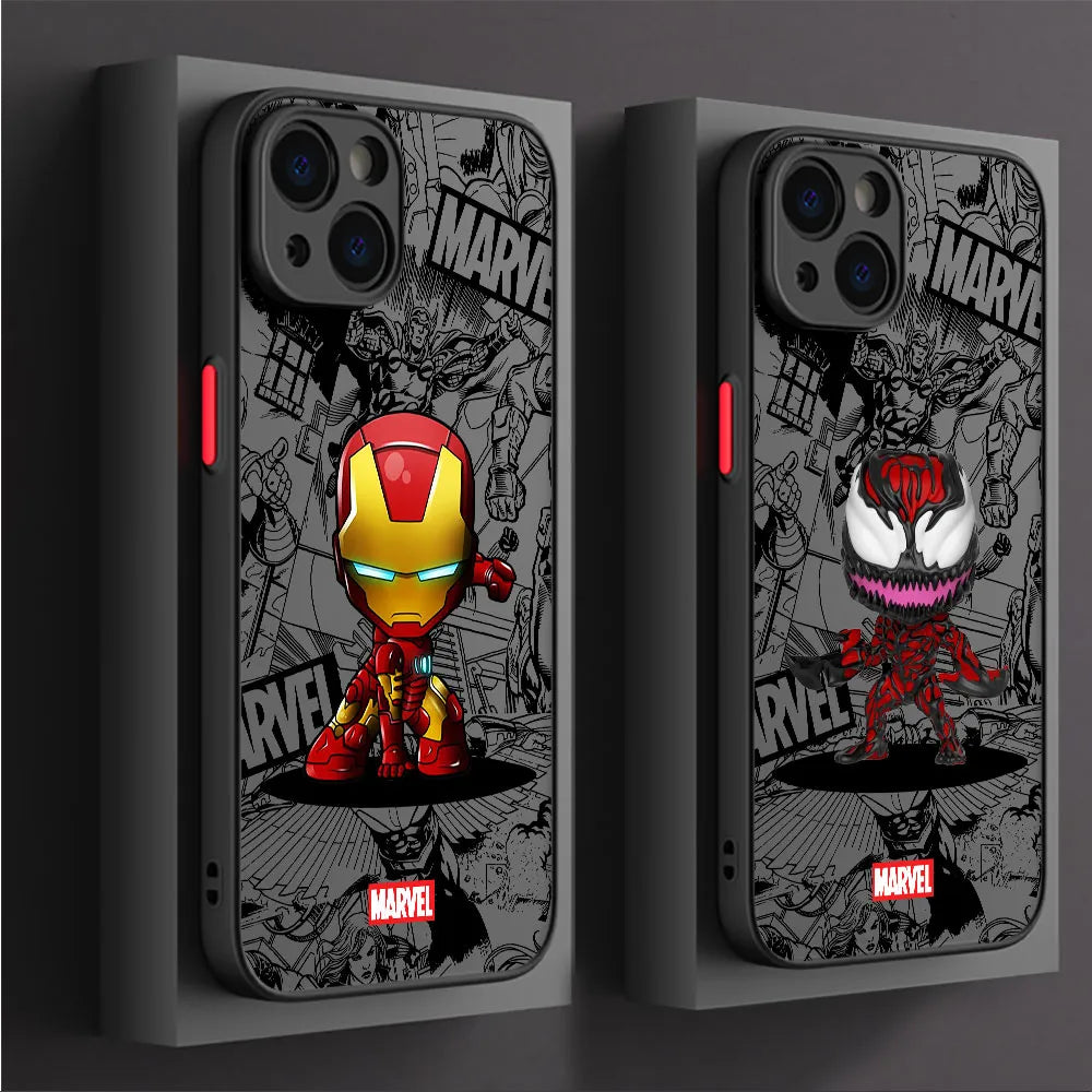 Funda Marvel para iPhone XS, X, 13 Pro, Max, XR, 12 Mini, 14, 15 Plus, 7, 6S Plus, 8, SE, 11, 14, 15 Pro Max, 13